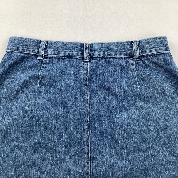 American Eagle Outfitters Denim Mini Skirt Women’s Size 8 Blue Jeans Snap Front - Picture 13 of 15